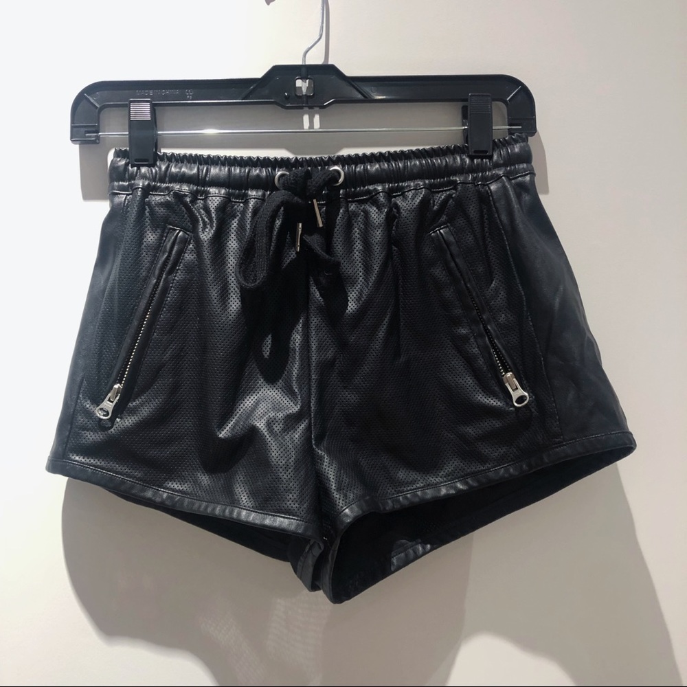 STYLESTALKER vegan leather shorts